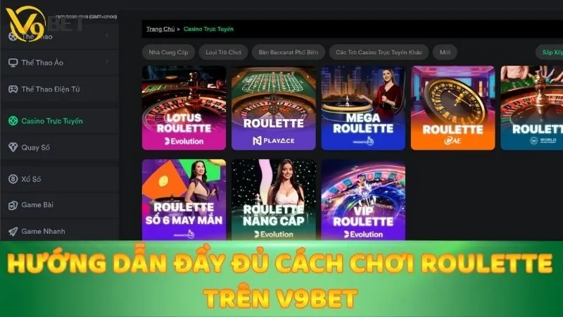 Hướng dẫn đầy đủ cách chơi Roulette trên V9bet