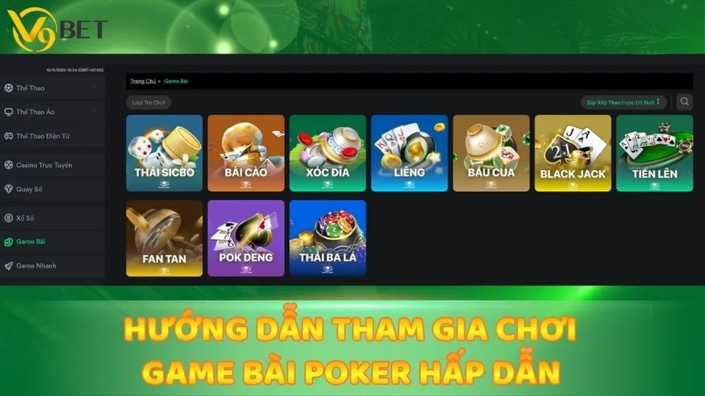 Hướng dẫn tham gia chơi game bài Poker hấp dẫn